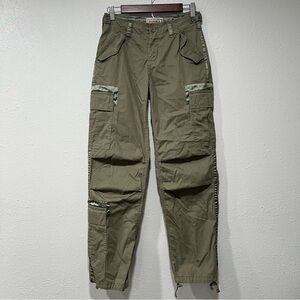 Vintage Abercrombie & Fitch Pants Women’s 26 Green Cargo Utility Paratrooper Y2K
